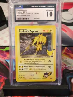 Pokemon Celebrations Rocket's Zapdos CGC 10 GEM MINT 15/132 - Image 1