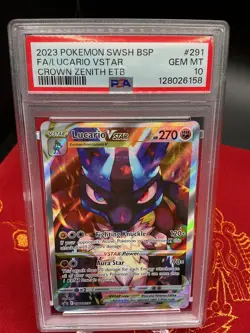 Lucario VSTAR - SWSH291 Pokemon Promo Crown Zenith ETB PSA 10 - Image 1