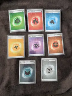 Pokemon Prismatic Evolutions HOLO Energy Full Set of 8 PRE NM - Image 1