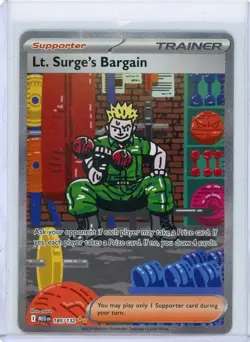 Pokemon TCG Lt. Surge's Bargain 185/132 Me01: Mega Evolution Holo Rare ! - Image 1