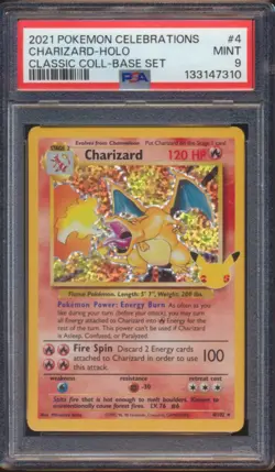 2021 POKEMON CELEBRATIONS CHARIZARD #4 CLASSIC BASE SET PSA 9! - Image 1