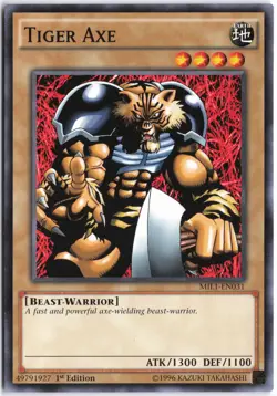 Yugioh - Tiger Axe MIL1-EN031 1st Edition - Millennium Pack - Image 1