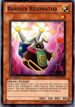 Yugioh Barrier Resonator STOR-EN006 Common 1st Edition Storm of Ragnarok - Image 1