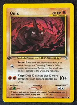 1st Edition Onix - Neo Genesis - #69/111 - Vintage Pokemon Card 2000 WOTC - Image 1