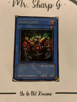 AUFGEBEN - 1. AUFLAGE SDP-G001 DUTSCH Yu-Gi-Oh! CARD ULTRA RARE HOLO KONAMI TCG - Image 3