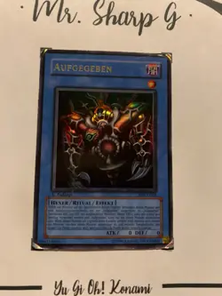 AUFGEBEN - 1. AUFLAGE SDP-G001 DUTSCH Yu-Gi-Oh! CARD ULTRA RARE HOLO KONAMI TCG - Image 4
