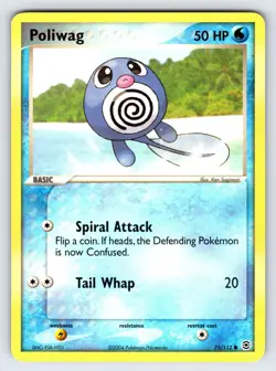 Poliwag 75/112 EX FireRed & LeafGreen Pokemon Card TCG Nintendo Sugimori - Nm - Image 1