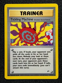 Tickling Machine 119/132 Gym Heroes Series Uncommon Pokemon TRAINER Card 2000 NM - Image 1