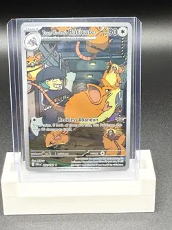 Pokemon TCG Team Rockets Raticate Card 202/182 Destined Rivals Illustration Rare - Image 1
