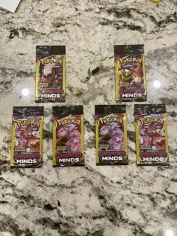 Pokemon Sun & Moon Unified Minds 3 Card Mini Booster 6 Packs - Image 1
