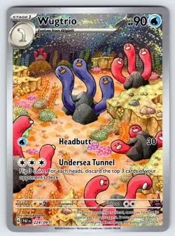 Wugtrio 224/091 2024 Paldean Fates Pokemon Card TCG Shiny Ultra Rare Holo - Nm - Image 1