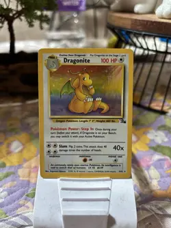 Pokemon Dragonite Fossil Holo Rare 100 HP Wizards of the Coast 1999 Card 4/62 - Image 1