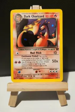 ​Dark Charizard Holo 4/82 Unlimited Team Rocket WOTC Pokemon Card LP Vintage - Image 1