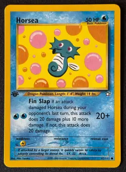 1st Edition Horsea - Neo Genesis - #62/111 - Vintage Pokemon Card 2000 WOTC - Image 1