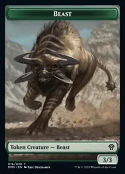 MTG Dominaria United TOKEN Beast #016 PLAYSET 4x x4 - Image 1