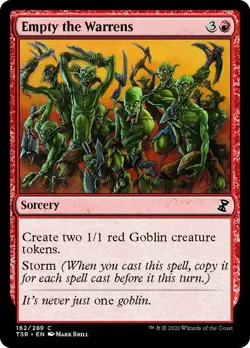 MTG Time Spiral Remastered *FOIL* C Empty the Warrens #162 - Image 1