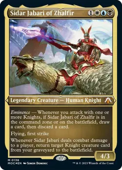 MTG Commander 2023 MOM *FOIL* *THICK STOCK* M Sidar Jabari of Zhalfir #0138 - Image 1
