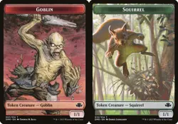 MTG Dominaria Remastered *FOIL* TOKEN Goblin #007 Squirrel #013 - Image 1