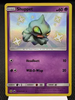 Shuppet SV16/SV94 - Shiny Holo Rare - Hidden Fates Pokemon Card MINT - Image 1