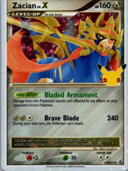 Zacian LV.X SWSH135 Promo SWSH Black Star Pokemon NM - Image 1