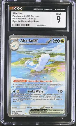 Pokemon German Altaria ex 253/182 2023 Paradox Rift PAR DE Rare (Holo) Grade 9 - Image 1