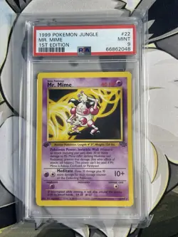 Pokemon 1999 Jungle 1st Edition Mr. Mime Non Holo 22/64 PSA 9 - Image 1