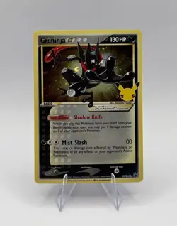Pokemon TCG Greninja Gold Star SWSH144 25th Celebrations Promo NM Mint ETB Holo - Image 1