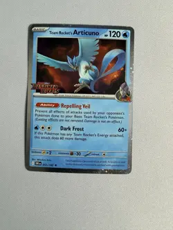 Team Rocket's Articuno 051/182 Pokemon Destined Rivals Stamped Promo (Best Buy) - Image 1