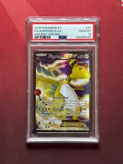 AMPHAROS 87/98 Ancient Origins PSA 10 GEM MINT FULL ART Pokemon TCG card NEWCERT - Image 1