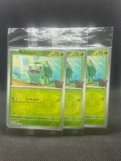 (1x) Pokemon Card Bulbasaur Best Buy Exclusive 151 Stamped Promo 001/165 Sealed - Image 1