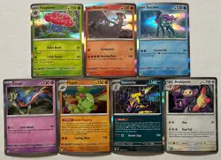 Pokemon 7 Card Phantasmal Flames Holo Lot No Duplicates Vileplume Suicune Zacian - Image 1