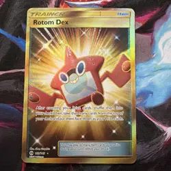 Pokemon TCG Rotom Dex Holo Secret Rare Card 159/149 Sun & Moon Base Set - Image 1