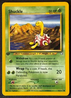1st Edition Shuckle - Neo Genesis - #72/111 - Vintage Pokemon Card 2000 WOTC - Image 1