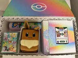 Prismatic Evolutions UPC Eevee Deck Box Sleeves And Play Mat -- NO Cards - Image 1