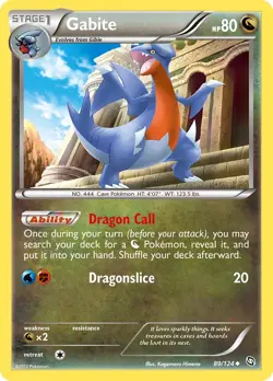 Gabite 89/124 Uncommon Dragons Exalted Pokemon Card - Image 1