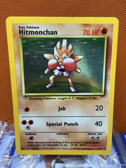 Hitmonchan - 7/102 - Pokemon Card Base Set Unlimited Holo Rare MP 2072 - Image 1