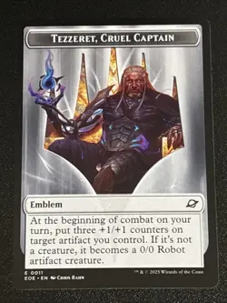 MTG Edge of Eternities Robot/Tezzeret, Cruel Captain Double-Sided Token 10/11 NM - Image 2