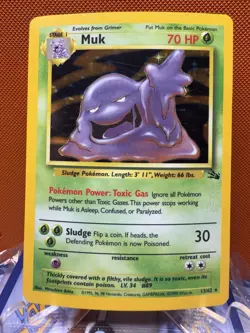 Muk ⭐ 13/62 Holo Rare Fossil 1999 Pokemon LP 1642 - Image 1