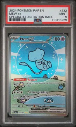 2024 Pokemon Mew ex 232/091 SV: Paldean Fates Holo Special Illustration PSA 9 - Image 1