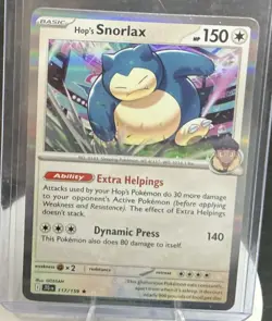 Pokemon TCG Hop's Snorlax 117/159 Rare Holo S&V Journey Together HP 150 - Image 1