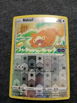 Pokemon TCG Bidoof 059/078 (Peelable Ditto) Pokemon Go NM - Image 1