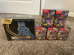 Pokemon Mega Evolutions ETB (Lucario) / Phantasmal Flames + Mega Evo Bundles LOT - Image 1