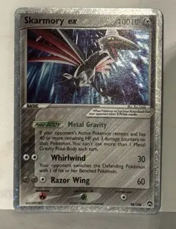 Skarmory ex 98/108 Power Keepers Pokemon LP/DMG Tiny Crease Back Corner FastShip - Image 1