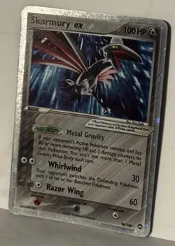 Skarmory ex 98/108 Power Keepers Pokemon LP/DMG Tiny Crease Back Corner FastShip - Image 2