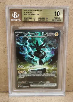 Pokemon 2025 Zekrom ex 166/086 Full Art SIR Black Bolt BGS 10 - Image 1