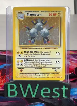 Magneton LP 9 Base Set WOTC Holo Rare Pokemon TCG 1999 - Image 1