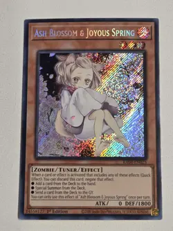 Ash Blossom & Joyous Spring RA04-EN025 Secret Rare Alt Art Yugioh 1st Edition NM - Image 1