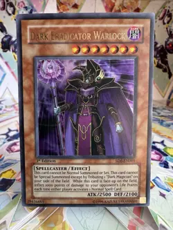 Dark Eradicator Warlock 1st Edition Ultra Rare SD6-EN001 Yu-Gi-Oh! 1996 - Image 1
