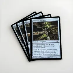 Viridian Longbow Mirrodin SET OF 4 (LP) Magic the Gathering Playing Card - Image 1
