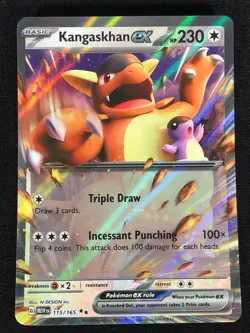 Pokemon Kangaskhan Ex 115/165 Ultra Rare Holo (NM) - Image 1
